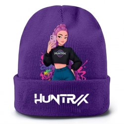 K-Pop Demon Hunters Anime peripheral colorful knitted hat