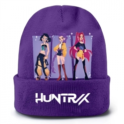 K-Pop Demon Hunters Anime peripheral colorful knitted hat