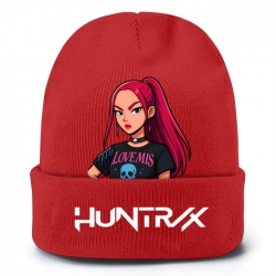 K-Pop Demon Hunters Anime peripheral colorful knitted hat