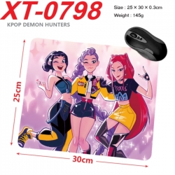 K-Pop Demon Hunters Anime peripheral new lock edge mouse pad 25X30cm