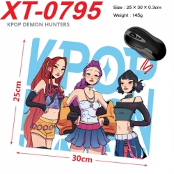 K-Pop Demon Hunters Anime peripheral new lock edge mouse pad 25X30cm