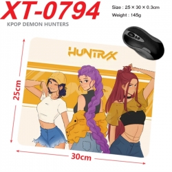 K-Pop Demon Hunters Anime peripheral new lock edge mouse pad 25X30cm