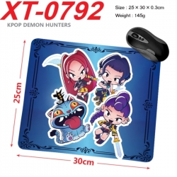 K-Pop Demon Hunters Anime peripheral new lock edge mouse pad 25X30cm