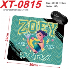 K-Pop Demon Hunters Anime peripheral new lock edge mouse pad 25X30cm