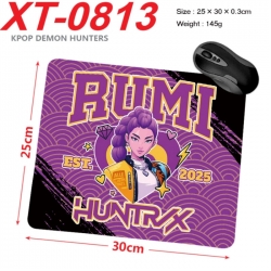 K-Pop Demon Hunters Anime peripheral new lock edge mouse pad 25X30cm