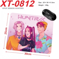 K-Pop Demon Hunters Anime peripheral new lock edge mouse pad 25X30cm