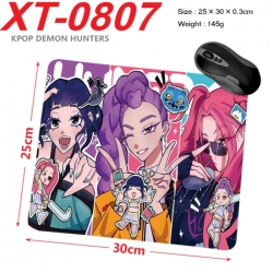 K-Pop Demon Hunters Anime peripheral new lock edge mouse pad 25X30cm