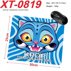 K-Pop Demon Hunters Anime peripheral new lock edge mouse pad 25X30cm