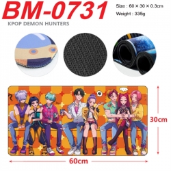 K-Pop Demon Hunters Anime peripheral lock edge mouse pad 60X30cm