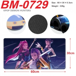 K-Pop Demon Hunters Anime peripheral lock edge mouse pad 60X30cm