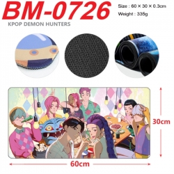 K-Pop Demon Hunters Anime peripheral lock edge mouse pad 60X30cm