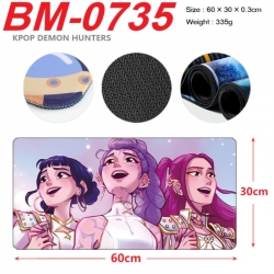K-Pop Demon Hunters Anime peripheral lock edge mouse pad 60X30cm