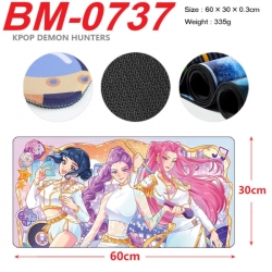 K-Pop Demon Hunters Anime peripheral lock edge mouse pad 60X30cm