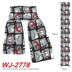 The Nightmare Before Christmas Anime Plush Impression Scarf Neck 25x160cm