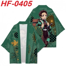 Demon Slayer Kimets Anime digital printed French velvet kimono top from S to 4XL 