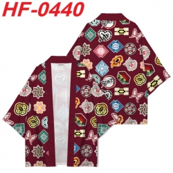 Demon Slayer Kimets Anime digital printed French velvet kimono top from S to 4XL 