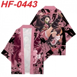 Demon Slayer Kimets Anime digital printed French velvet kimono top from S to 4XL 