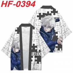 BLUE LOCK Anime digital printed French velvet kimono top from S to 4XL 