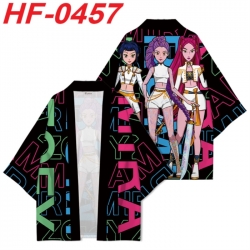 K-Pop:Demon Hunters Anime digital printed French velvet kimono top from S to 4XL 