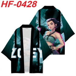 K-Pop:Demon Hunters Anime digital printed French velvet kimono top from S to 4XL 