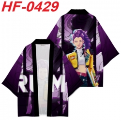 K-Pop:Demon Hunters Anime digital printed French velvet kimono top from S to 4XL