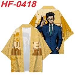 HunterXHunter Anime digital printed French velvet kimono top from S to 4XL 