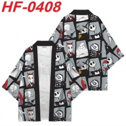 The Nightmare Before Christmas Anime digital printed French velvet kimono top from S to 4XL 