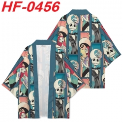 The Nightmare Before Christmas Anime digital printed French velvet kimono top from S to 4XL 