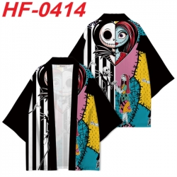 The Nightmare Before Christmas Anime digital printed French velvet kimono top from S to 4XL 