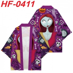 The Nightmare Before Christmas Anime digital printed French velvet kimono top from S to 4XL 