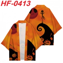 The Nightmare Before Christmas Anime digital printed French velvet kimono top from S to 4XL 
