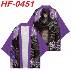 Solo Leveling:Arise Anime digital printed French velvet kimono top from S to 4XL 