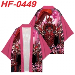 Solo Leveling:Arise Anime digital printed French velvet kimono top from S to 4XL 