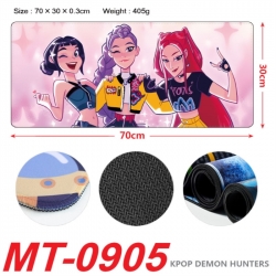 K-Pop:Demon Hunters Anime peripheral lock edge mouse pad 70X30cm