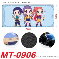 K-Pop:Demon Hunters Anime peripheral lock edge mouse pad 70X30cm
