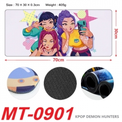 K-Pop:Demon Hunters Anime peripheral lock edge mouse pad 70X30cm