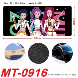 K-Pop:Demon Hunters Anime peripheral lock edge mouse pad 70X30cm