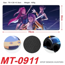 K-Pop:Demon Hunters Anime peripheral lock edge mouse pad 70X30cm