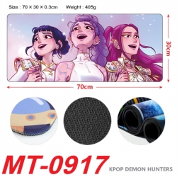 K-Pop:Demon Hunters Anime peripheral lock edge mouse pad 70X30cm