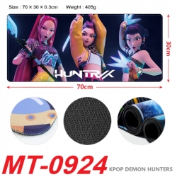 K-Pop:Demon Hunters Anime peripheral lock edge mouse pad 70X30cm