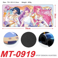 K-Pop:Demon Hunters Anime peripheral lock edge mouse pad 70X30cm