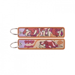 Pokemon Double sided color woven label keychain with thickened hanging rope 13x3cm 10G price for 5 pcs