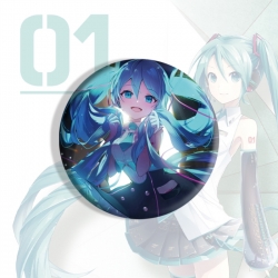 Hatsune Miku Anime tinplate brooch badge price for 5 pcs