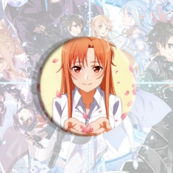 Sword Art Online Anime tinplate brooch badge price for 5 pcs