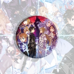 Sword Art Online Anime tinplate brooch badge price for 5 pcs
