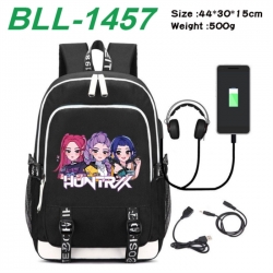 K-Pop:Demon Hunters Game Canvas Backpack Waterproof School Bag 44X30X15CM 500G
