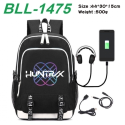 K-Pop:Demon Hunters Game Canvas Backpack Waterproof School Bag 44X30X15CM 500G