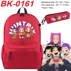 K-Pop:Demon Hunters Anime backpack pencil case set backpack 43X35X15CM
