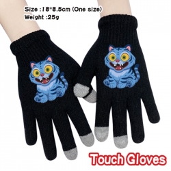 K-Pop:Demon Hunters Anime touch screen knitting all finger gloves 18X8.5CM