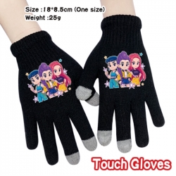 K-Pop:Demon Hunters Anime touch screen knitting all finger gloves 18X8.5CM